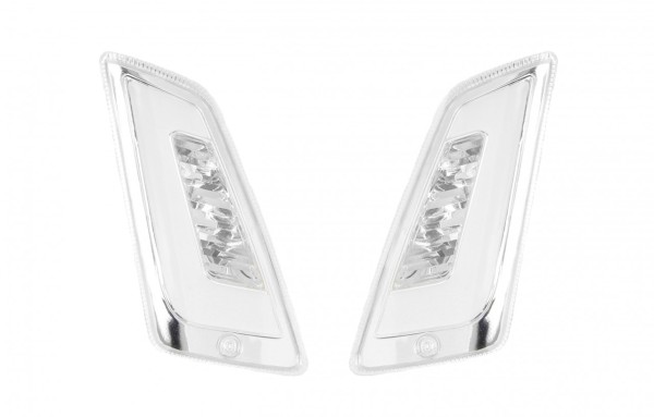 Juego de indicadores LED delanteros, transparentes para Vespa GT, GTL, GTV, GTS 125-300