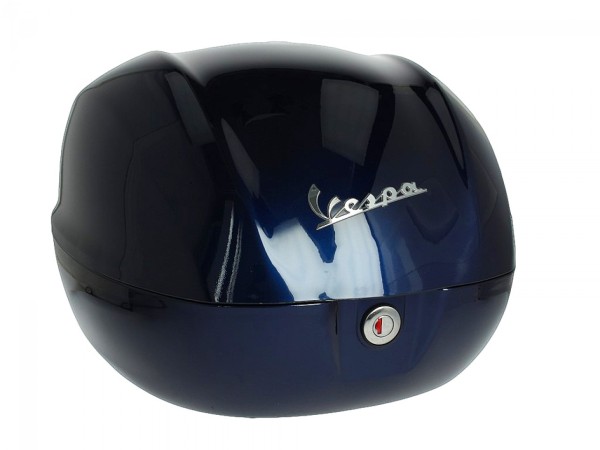 Baúl trasero para Vespa de 32 l, azul oscuro brillante, 289/A, sin respaldo