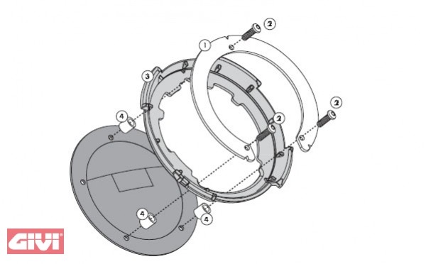 Soporte de depósito Givi Ducati