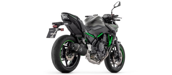 ARROW Komplettanlage mit VELOCE Endschalldämper schwarz mit Cabonendkappe für Kawasaki Ninja 650, Z6