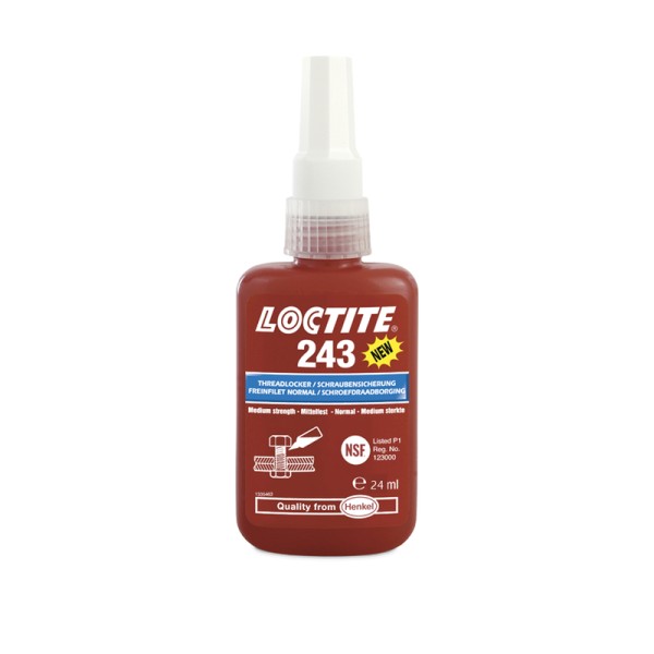 Loctite 243 Fijador de roscas de resistencia media - Frasco de 24 ml