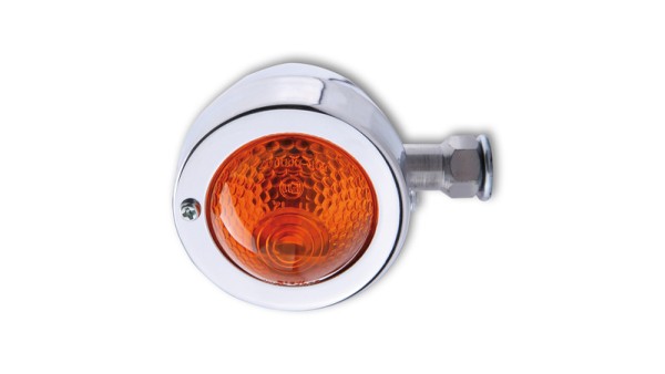 HIGHSIDER Smart Bullet Carcasa del intermitente Pike cromada / lente naranja (pieza), delantera y trasera