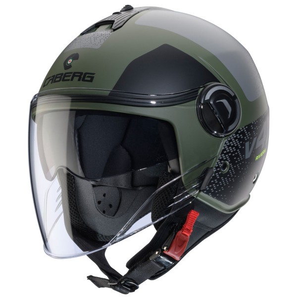 Casco Caberg Riviera V4 X Alfa verde mate/negro-gris