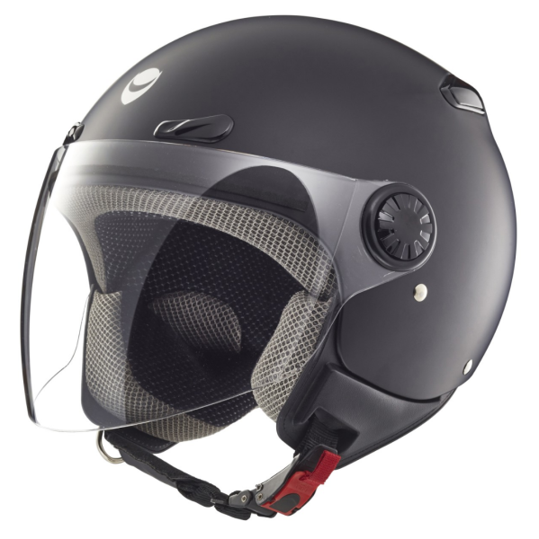 Casco Helmo Milano Jet, Oscuro, negro, mate
