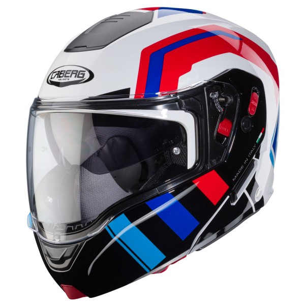 Casco Caberg Horus X Road blanco/negro-azul-rojo