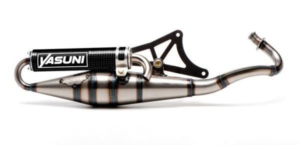Yasuni Scooter Z Komplett Auspuff - Stahl/Carbon Look