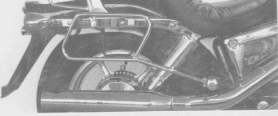 Portabolsas de cuero tubular cromado para Honda VT 1100 C (87-93) Hepco & Becker
