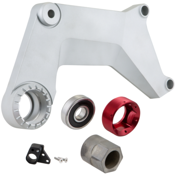 Brazo oscilante para escape de competición, trasero para Vespa GTS/GTS Super/GTV 125-300cc con ABS, plata