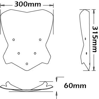 Parabrisas bajo sobre soportes originales para BMW F 800 R (15-19), humo oscuro