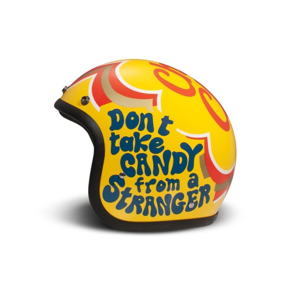 Casco DMD jet Retro, marrón, brillante, Caffè, XS, fibra de vidrio, ECE 22.06