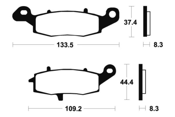 Pastillas de freno Tecnium MTR204 metal sinterizado