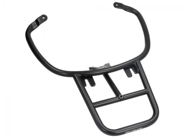 Portaequipajes trasero en negro mate para Vespa Primavera / Sprint / Elettrica