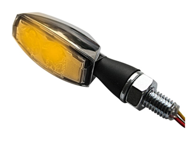 HIGHSIDER Pro Blaze Carcasa del intermitente LED negro / lente transparente (par), delantero y trasero