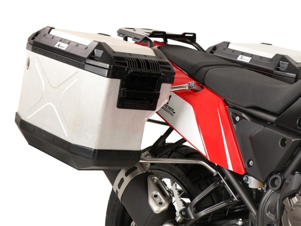 Juego de maletas Cutout acero inoxidable incl. Xplorer Cutout plata Juego de maletas para Yamaha Ténéré 700 (2019-2024)