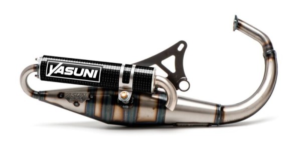 Yasuni Scooter Z Komplett Auspuff - Stahl/Carbon Look