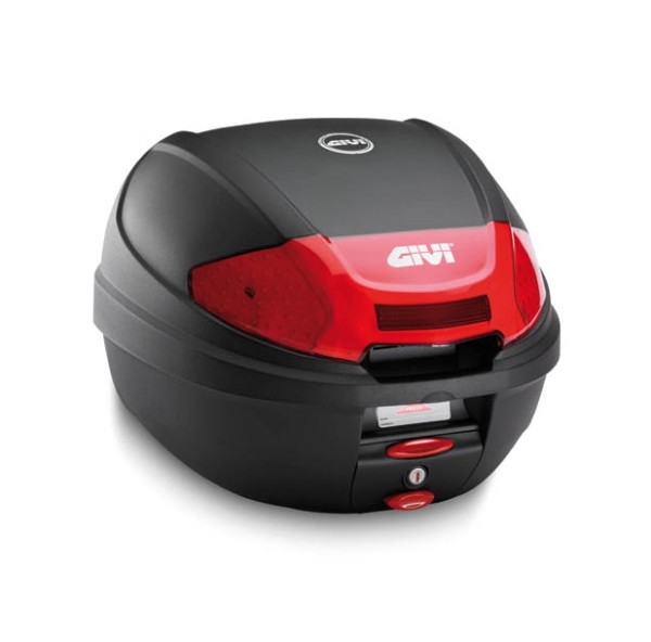 E300 MONOLOCK Topcase negro con placa y cerradura nueva Givi