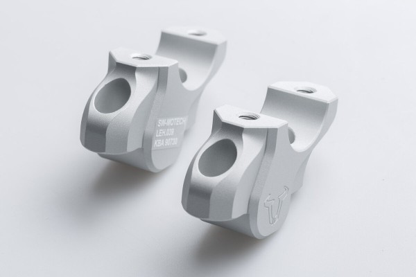 SW-Motech Reubicación del manillar, plata, H=32 mm, reubicación en 25 mm para BMW R 1250 GS/Adventure - SW Motech
