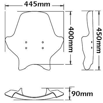 Parabrisas media para BMW G 650 Xcountry (06-09), humo claro