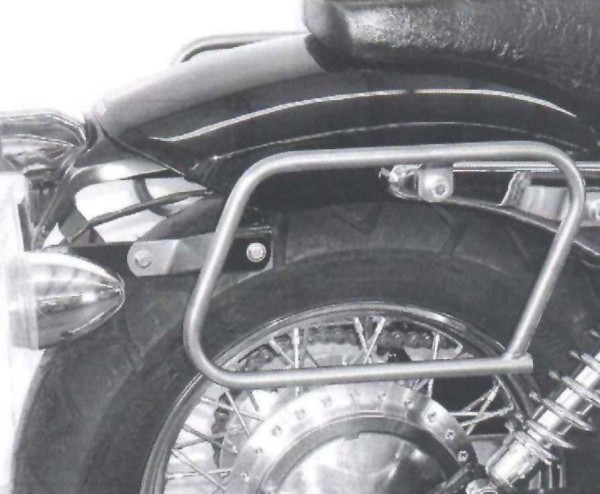 Portabolsas de cuero tubular cromado para Honda VT 750 DC Black Widow (00-03) Hepco & Becker