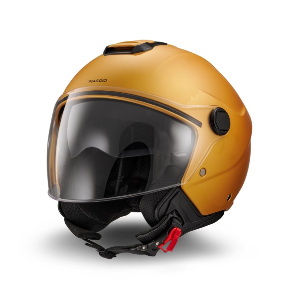Casco jet Piaggio Demi Jet UL01 amarillo mate