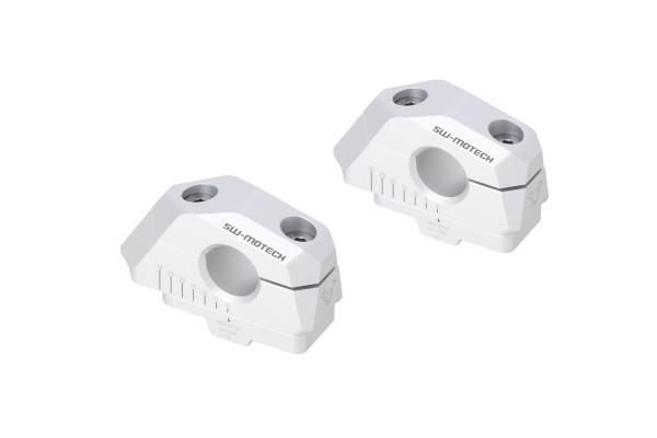 SW-Motech Reubicación variable del manillar, plata para manillar Ø 22 mm, H=25 mm para BMW F 750 GS - SW Motech
