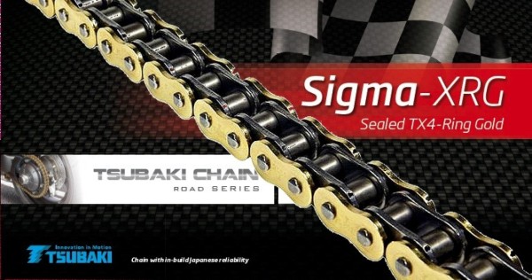 Cadena Tsubaki oro, anillo en X, Sigma XRG, paso: 530/108