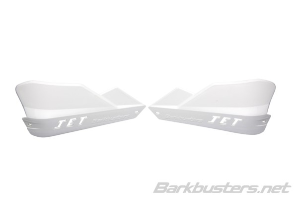 Barkbusters jet protectores de plástico blanco