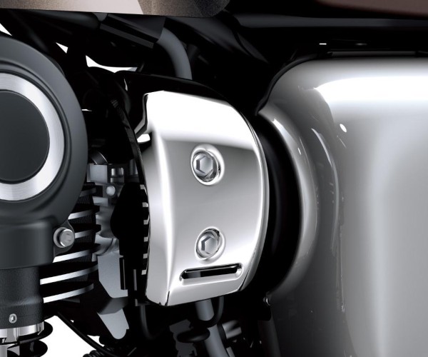 Tapa del cuerpo del acelerador cromada izquierda para W 800 Street (Bj.19-) Original Kawasaki
