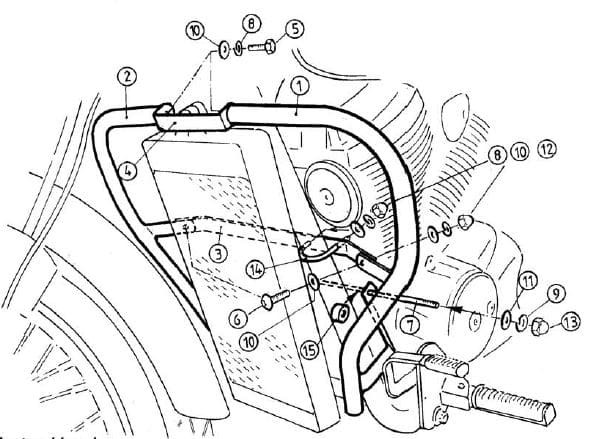 Protector de motor cromado para Honda VT 750 DC Black Widow (00-03) Hepco & Becker