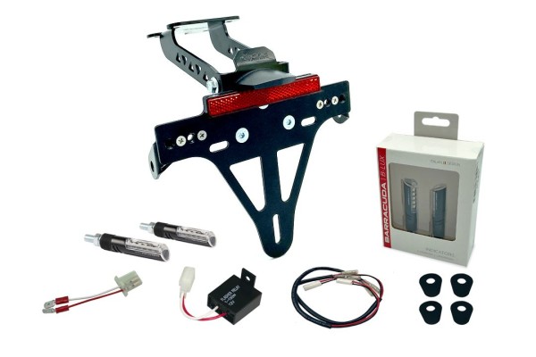Soporte de matrícula (incl. intermitentes Barracuda delanteros y traseros) para Yamaha YZF-125R (19-)