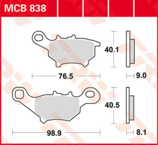 Pastilla de freno TRW Lucas MCB563