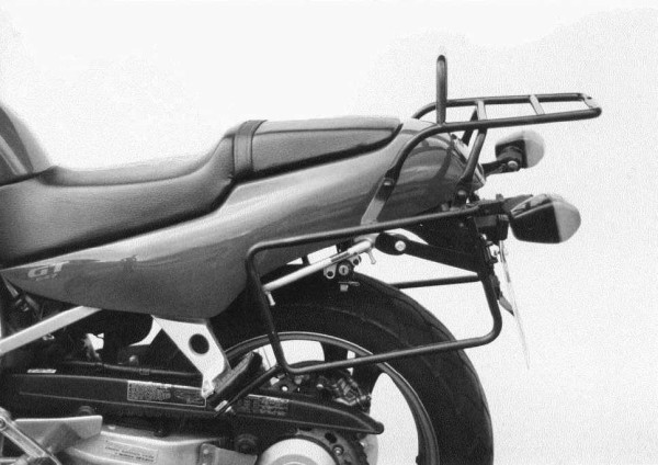 Portaequipajes superior tubular y portaequipajes lateral negro para Honda NT 650 Hawk GT (88-91)