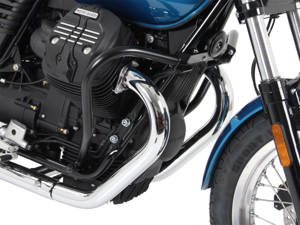 Protector de motor negro para V 7 III stone/ special/ Anniversario/ Racer (Bj.17-)