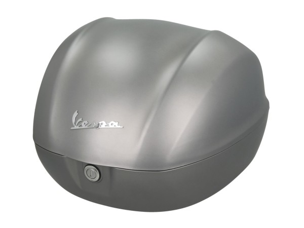Baúl trasero para Vespa de 32 l, gris, modelo G22, sin respaldo