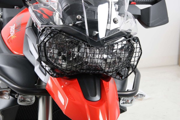 Rejilla protectora de faros negra para Triumph Tiger 800/XC (2010-2014)