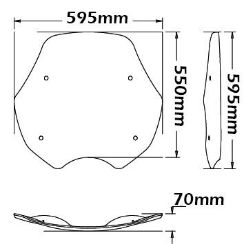 Parabrisas alto tipo original para BMW R 850 R /R 1100 R (94-02), ligeramente tintado