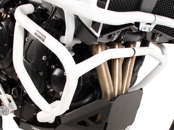 Protector motor blanco para Triumph Tiger 900 Rally Pro (24-) Hepco & Becker
