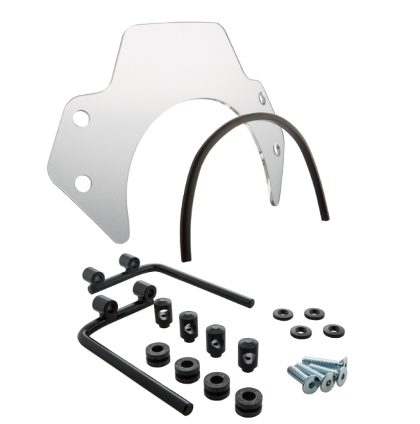 Mosquitera para Vespa PX 80-200ccm, soportes negros, transparente