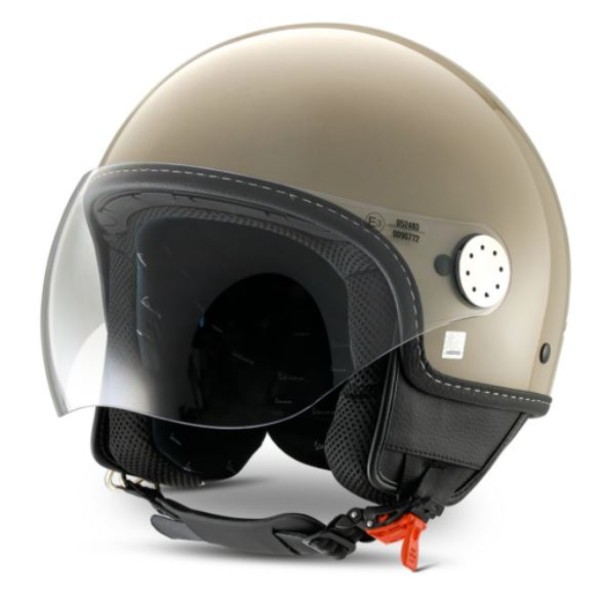 Casco jet Vespa, Vespa Visor LangHe, beige brillante (Q01)
