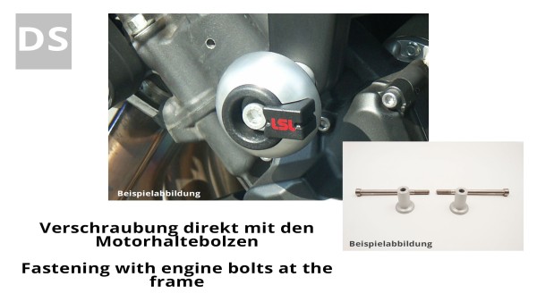 LSL Crash Pad Befestigungskit für Yamaha MT-09, 2021-, DS, schwarz