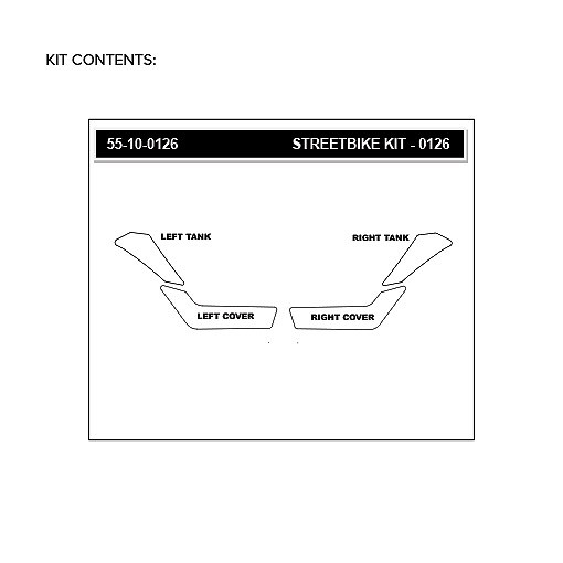 Stompgrip Traction Pads klar, für Yamaha XT250, 2008-2025