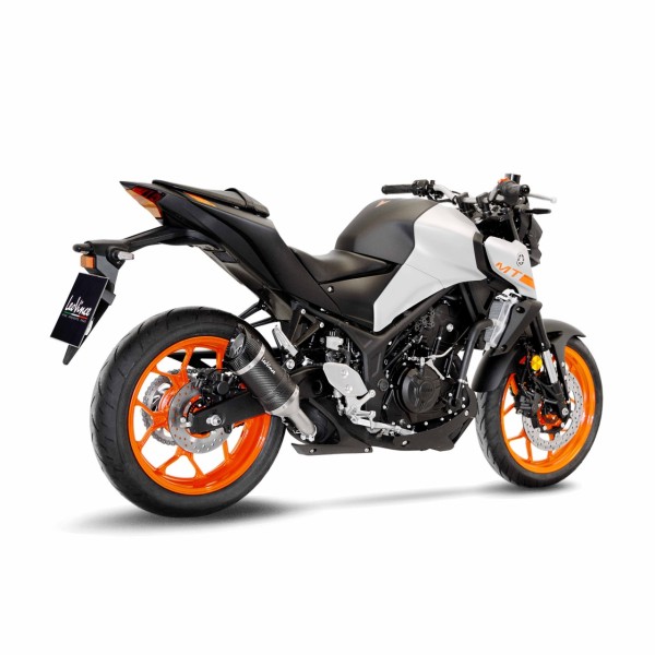 Sistema de escape LeoVince LV Pro para Yamaha MT-03 /YZF-R3, carbono, slip on, Euro4, E-certificate