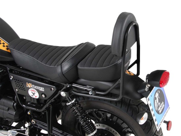 Sissybar negro sin portaequipajes para Moto Guzzi V9 Bobber/Special Edition (21-) Hepco & Becker
