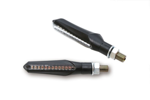 HIGHSIDER Smart Run Indicador LED de secuencia carcasa negro / lente gris humo (par), delantero y trasero