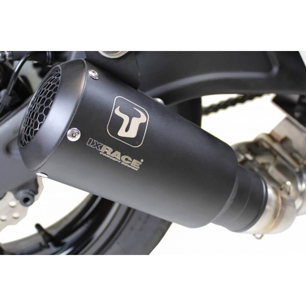 IXRACE MK2 silenciador trasero KTM Duke 125/390, RC 125/390, acero inoxidable, homologado E, Euro4