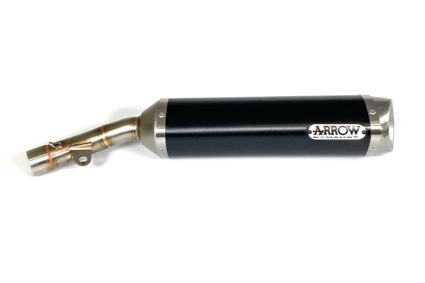 ARROW Auspuff DARK THUNDER für Yamaha YZF-R125 2008-2018, Aluminium schwarz