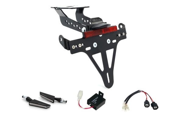 alpha Technik Kennzeichenhalter-Blinker-Kit BSQN für Kawasaki Z900 ab Modelljahr 2020- (Hinten)