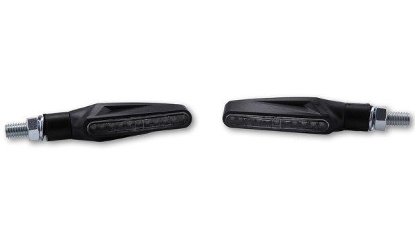 HIGHSIDER Smart Stix Carcasa del intermitente LED negro / lente transparente (par), delantero y trasero