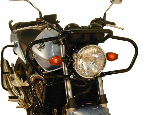 Barra de protección delantera negra para Honda CBF 600 (04-13) Hepco & Becker
