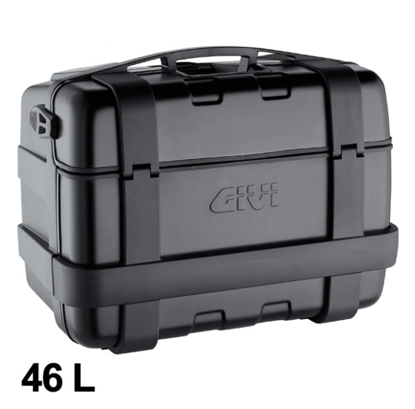 Maleta Trekker 46 litros MONOKEY con tapa de aluminio negra Givi